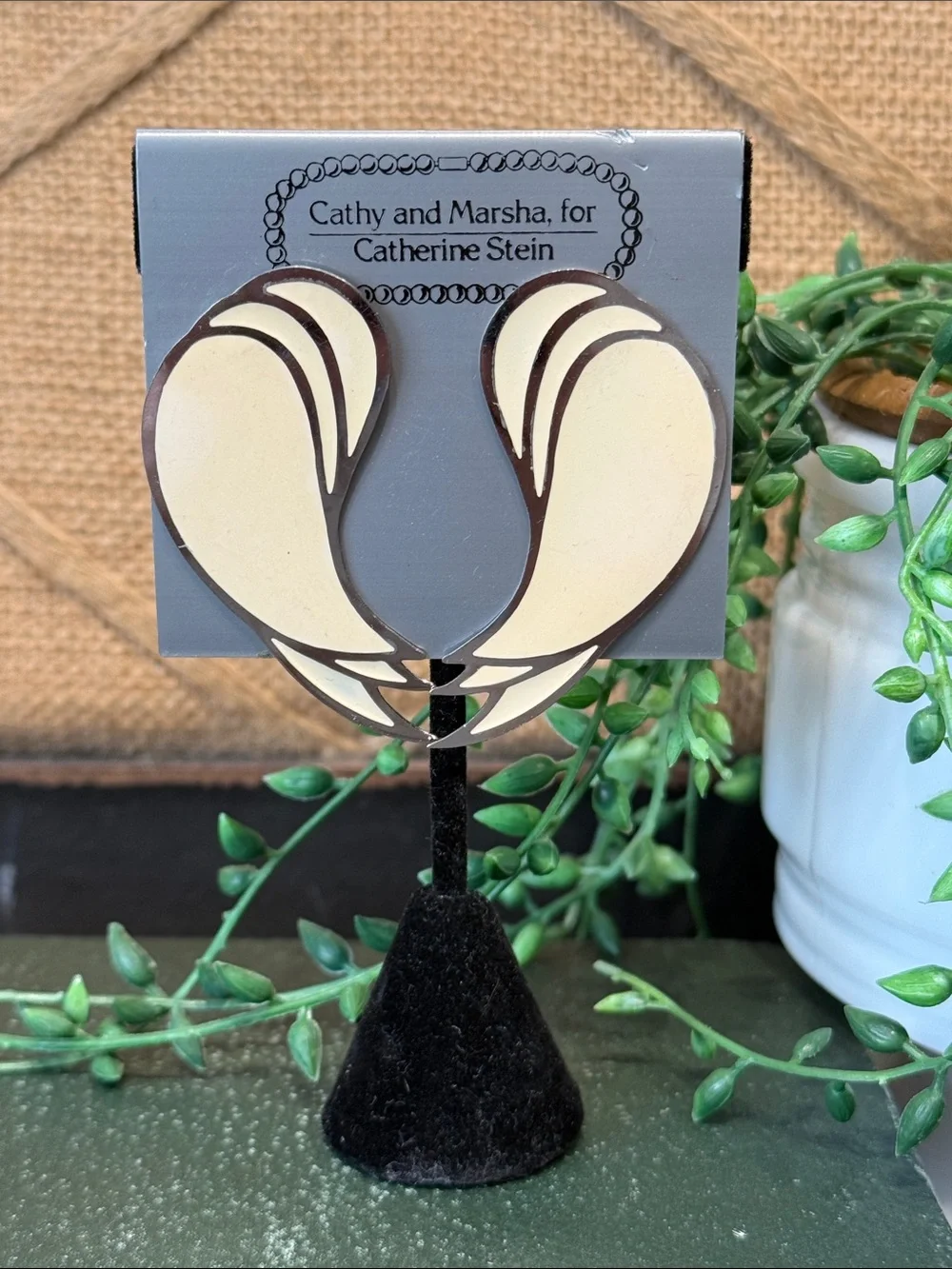 Vintage Wing-Shaped Statement Earrings